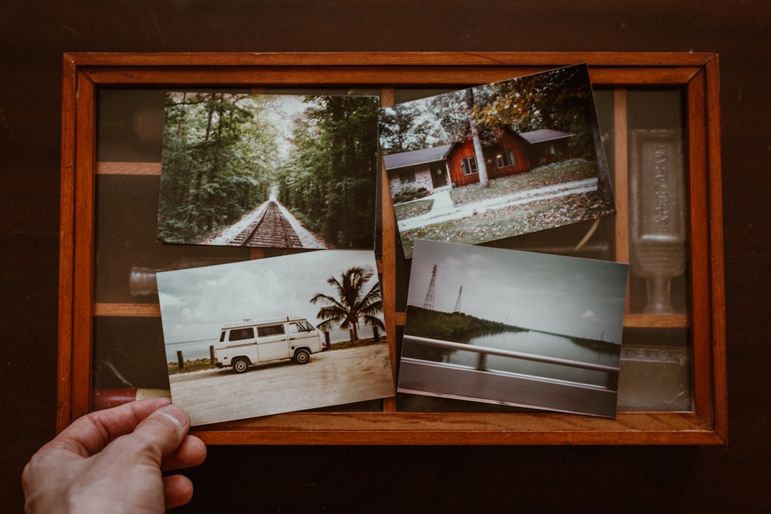 person holding four photos, Memories