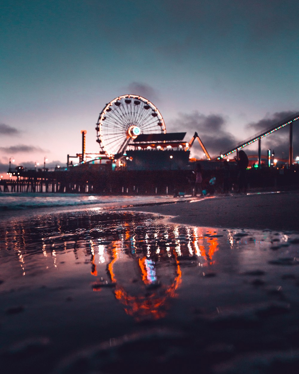 Ferris wheel during golden hour