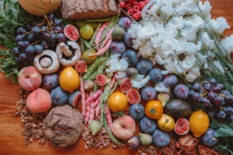 assorted fruit and seasoning on table