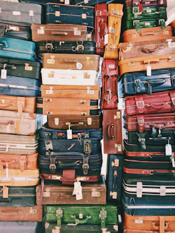 pile of luggages