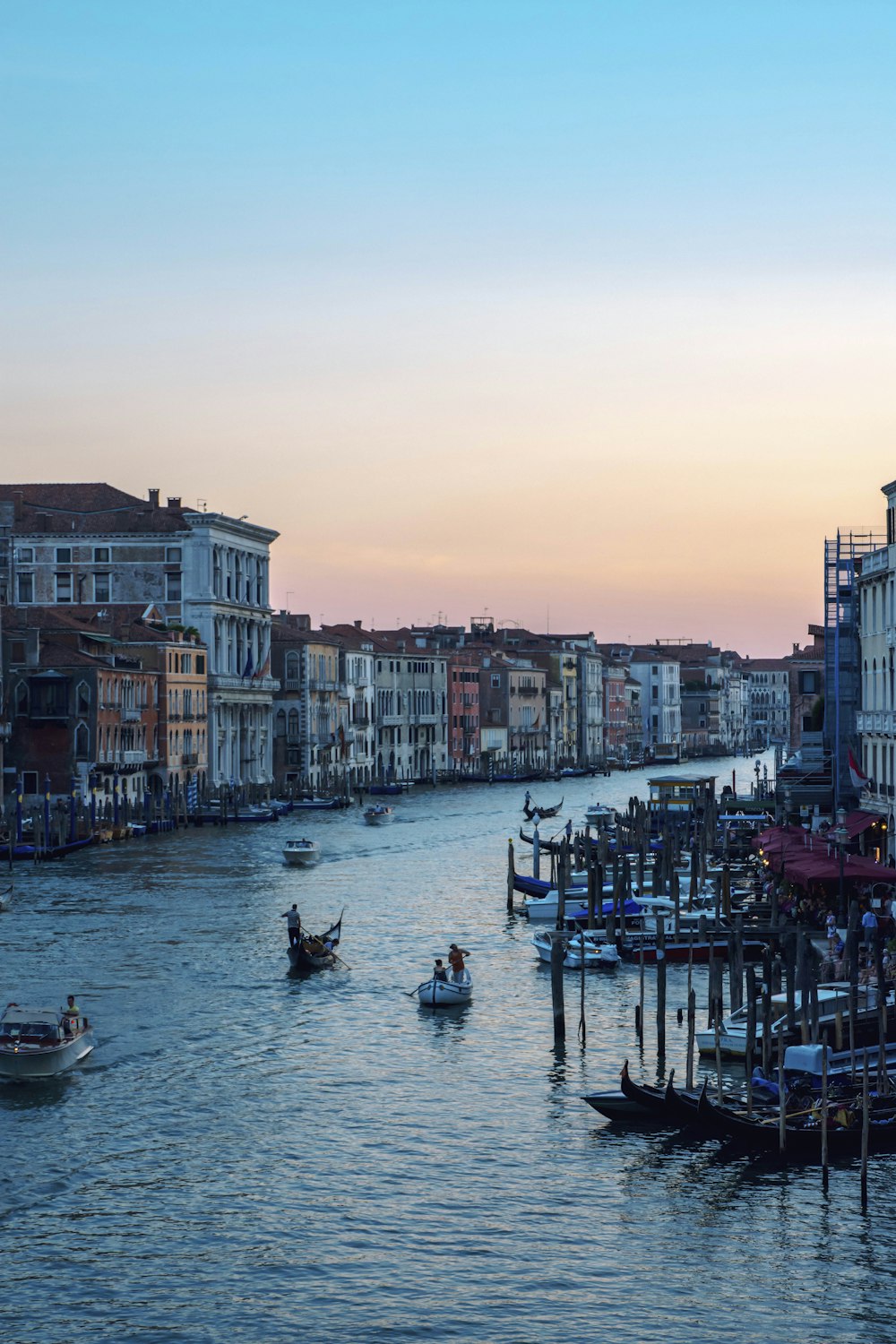 boats on water near buildings