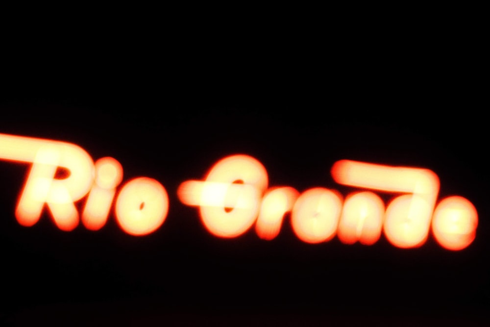 red rio grande neon signage