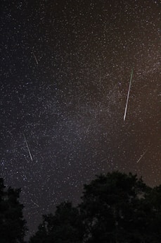meteor shower on sky during nighttime