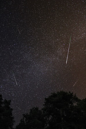 meteor shower on sky during nighttime