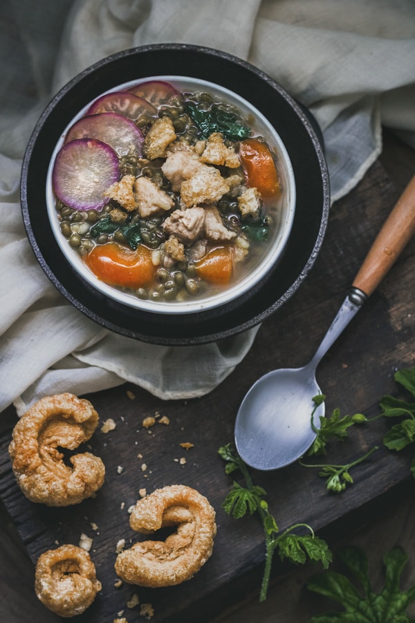Plate of soup dish