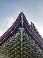 An intricate roof design showcasing craftsmanship.