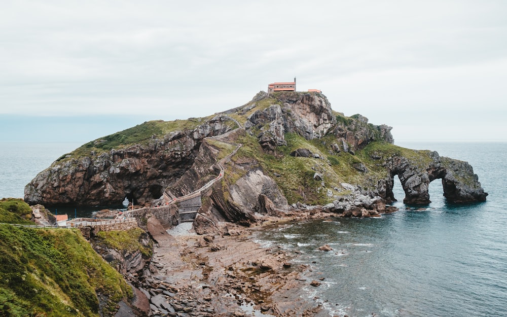 rock formation on sea