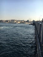 A scenic view of Istanbul with students walking near the Bosphorus.