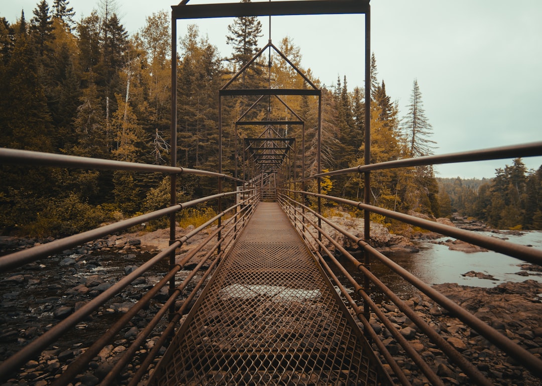 travelers stories about Suspension bridge in Tettegouche State Park, United States