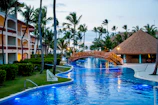 infinity pool with bridge