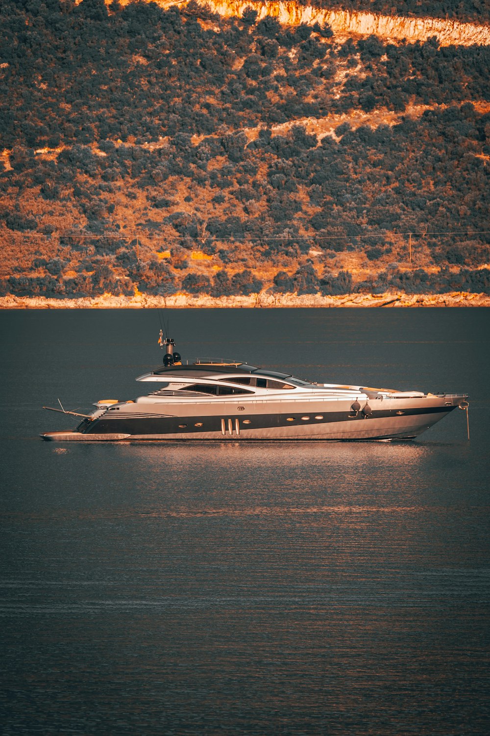 person inside white and black bowrider boat during daytime