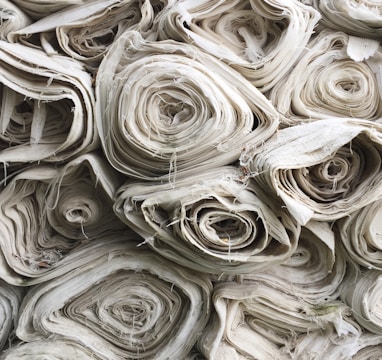 white textile lot