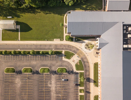 Commercial pavement markings in Indianapolis