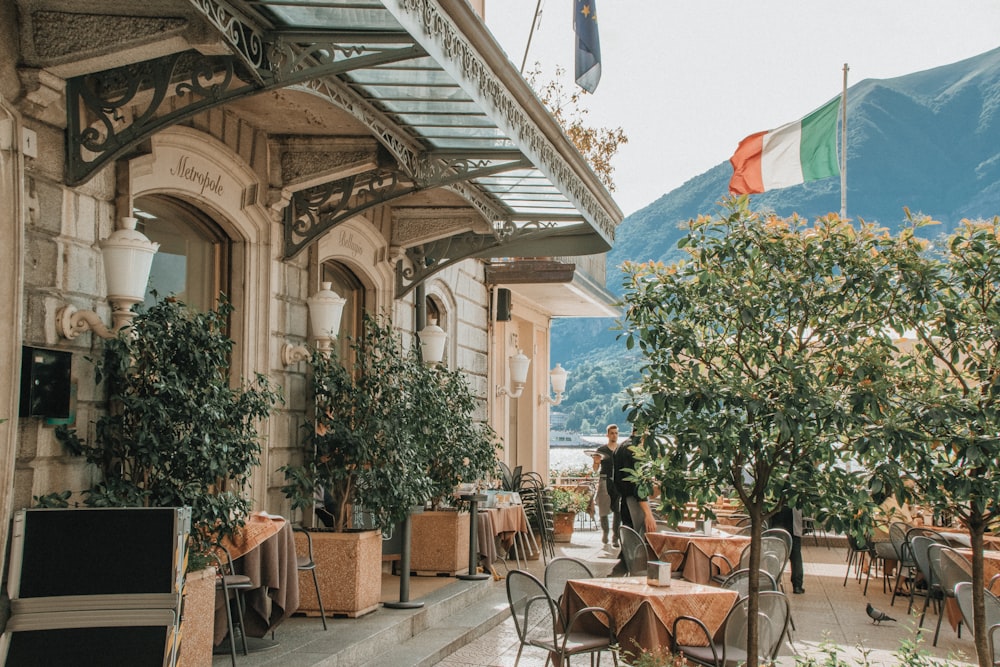 restaurant surrounded by trees