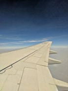 airplane wing in flight