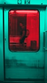 person inside train