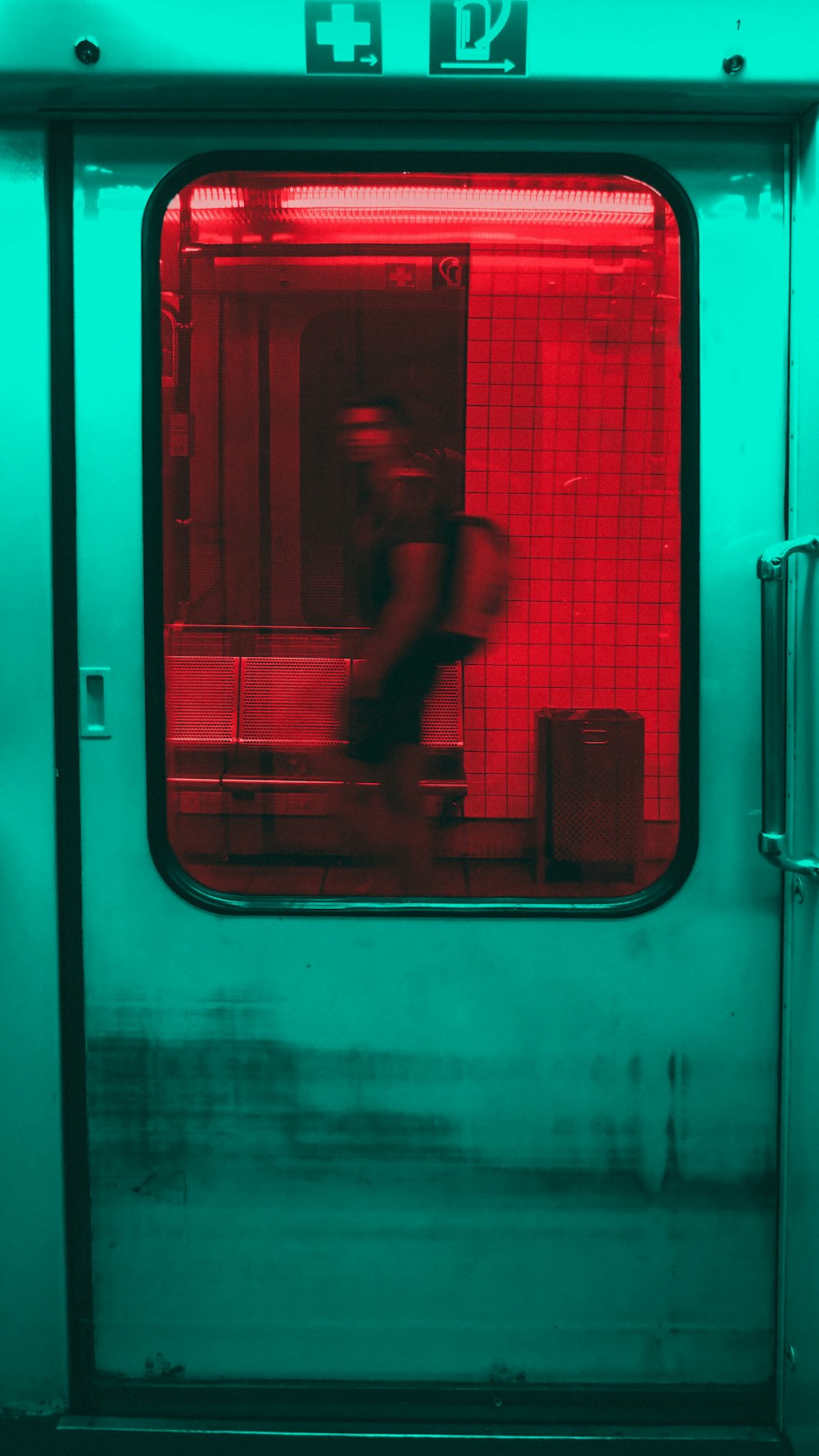 person inside train