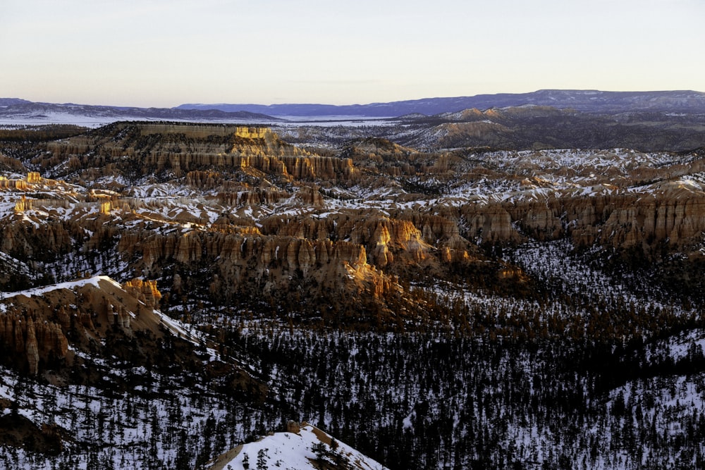 bird's-eye view photo of mountains