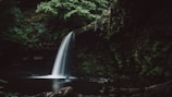 waterfalls inside cave