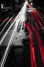 time-lapse photography of street