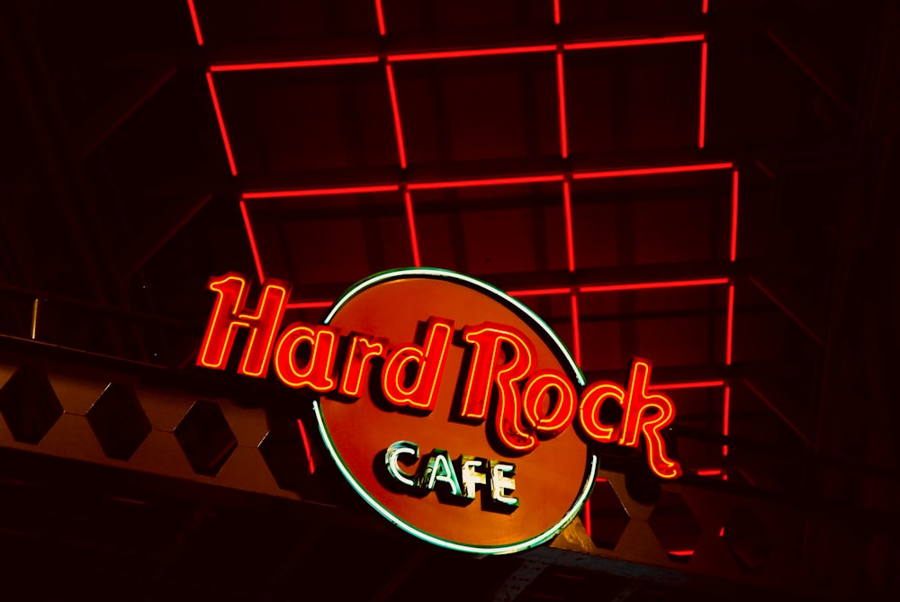 Beschilderung des Hard Rock Cafe