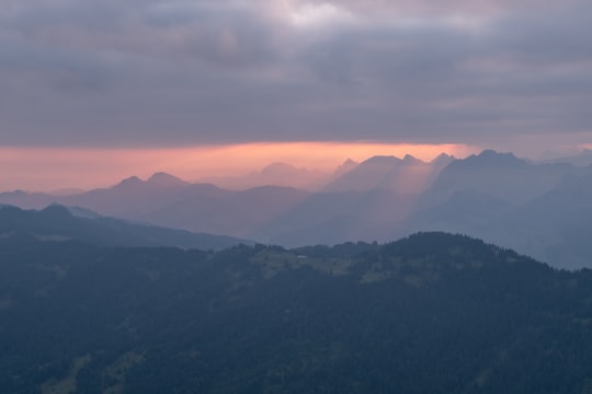 mountain covered with fog at daytime in Grosser Mythen Switzerland