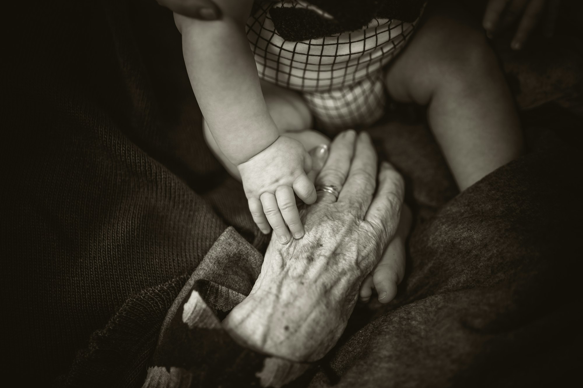 I love this photo of my mums hand reaching out to share a moment with her great grandson.  Even when we can’t understand each other in language, we can all understand what a simple touch means.