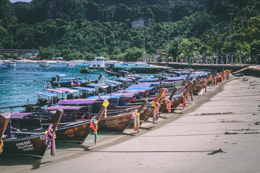 Longtail boats at Tonsai Pier, Koh Phi Phi