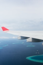 airplane wing island view