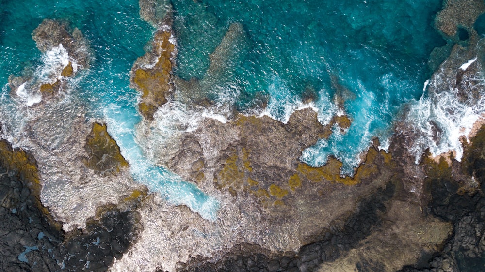 aerial photography of island