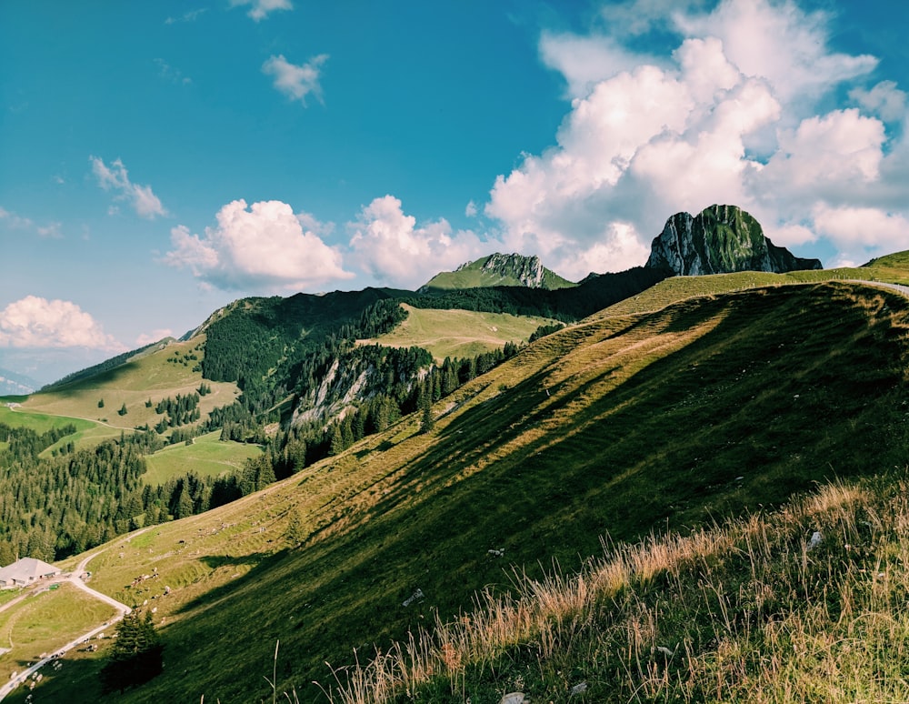 photographie de paysage de montagnes