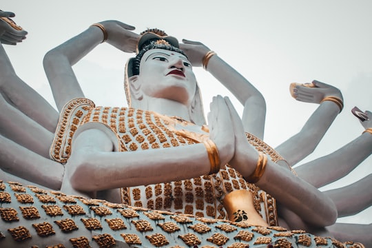 Buddha statue in Wat Plai Laem Thailand