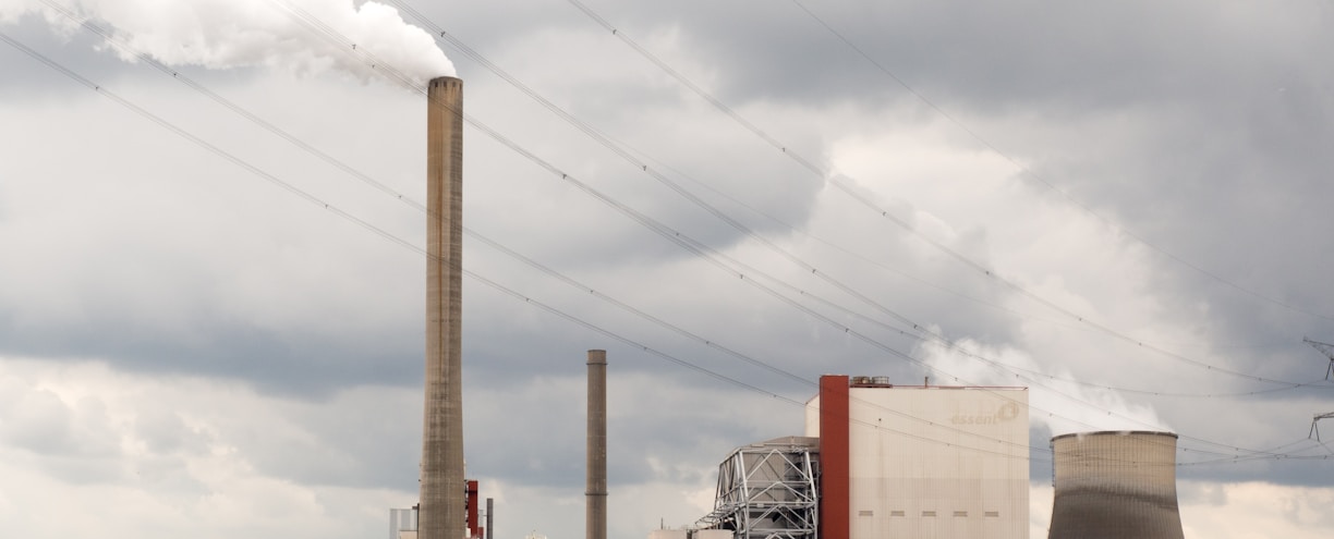 nuclear power plant under cloudy sky