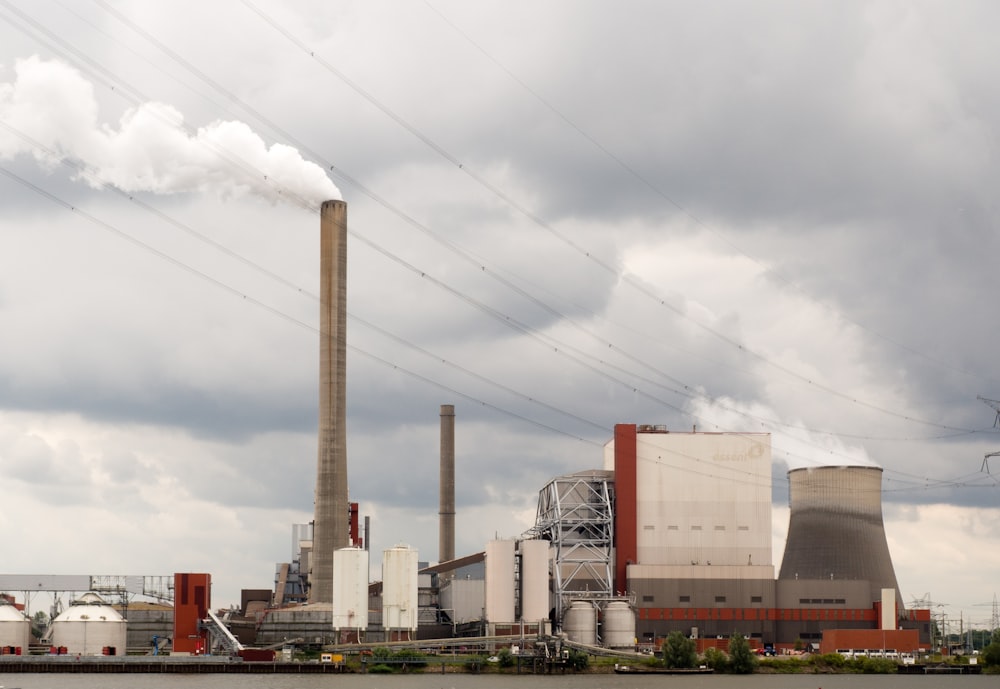 nuclear power plant under cloudy sky