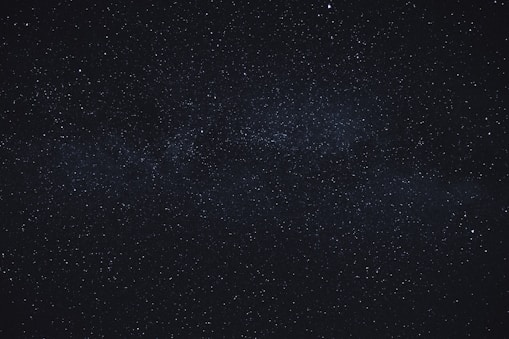 the night sky is filled with stars