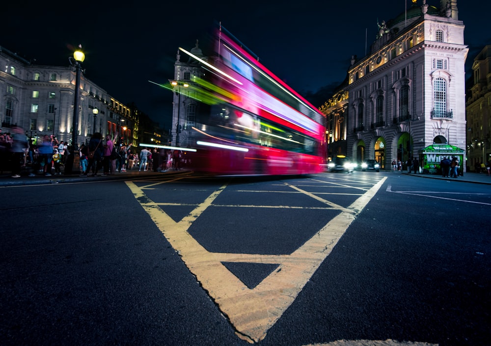 time lapse photography of road