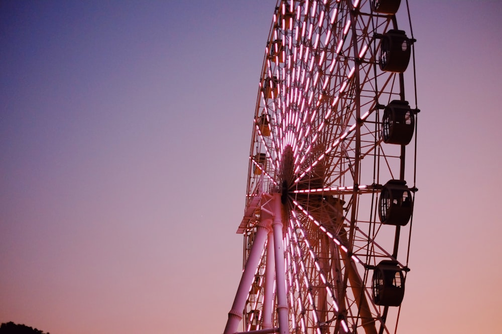 photo of ferris wheel at nighttime