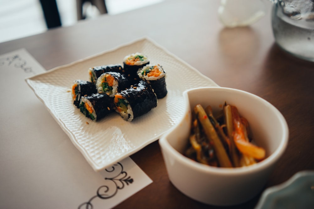 plate of sushi