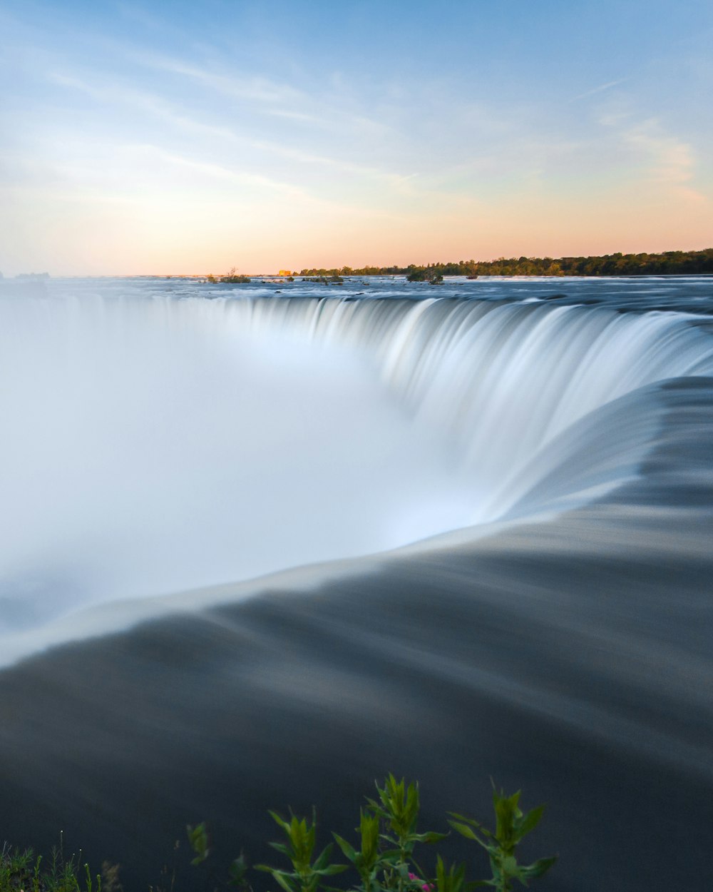 Fotografía timelapse de las cataratas del Niágara