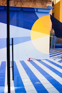 An outdoor area featuring colorful PU flooring.