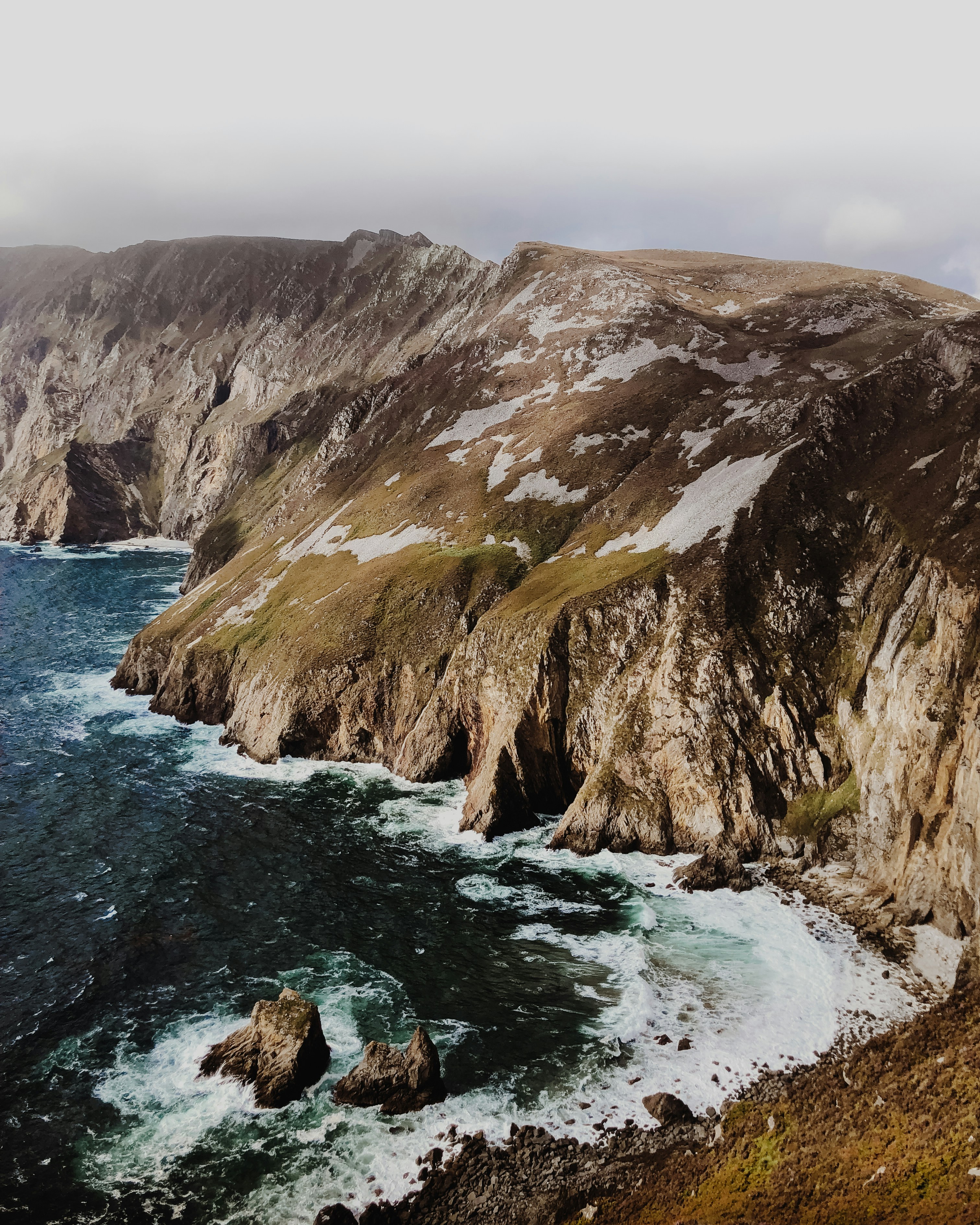 The traverse of this ridge - the ‘One Man’s Path’ is one of the most remarkable walks to be found in Ireland