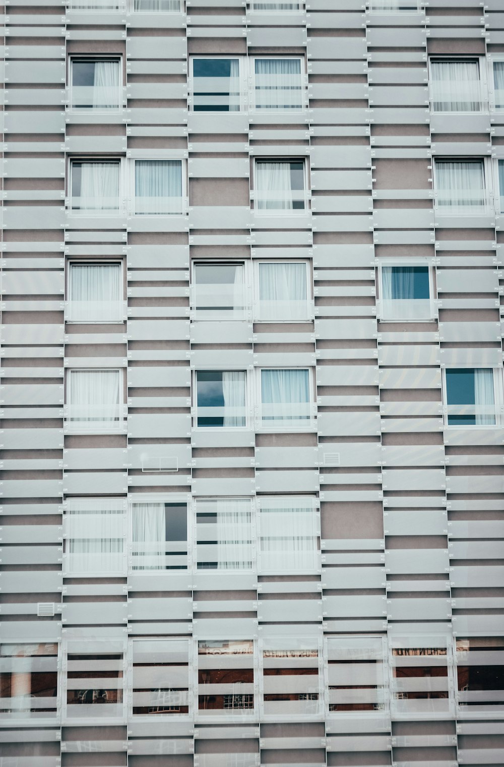 a very tall building with lots of windows