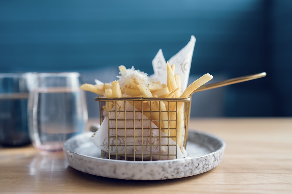 French fries in fry basket