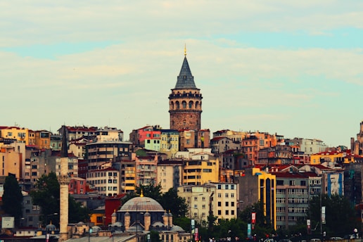 aerial photo of city