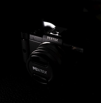 black Pentax camera