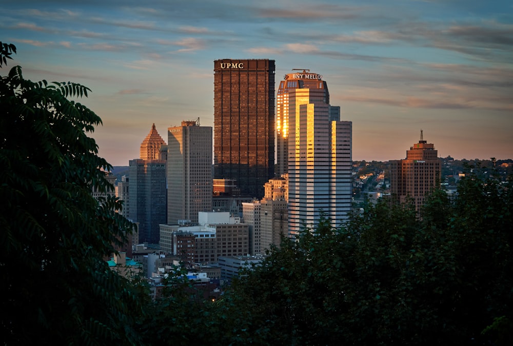 gray concrete building at golden hour