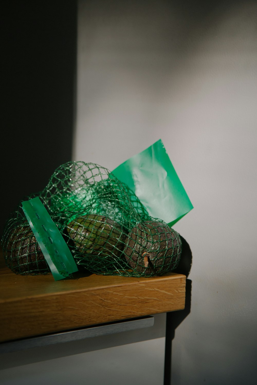 green and brown decor on table