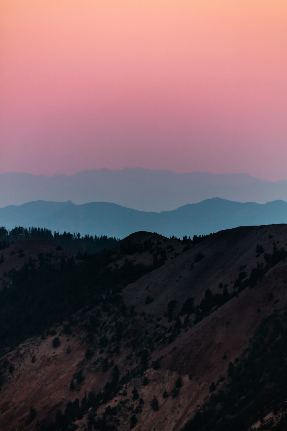 mountain peak under golden hour photography