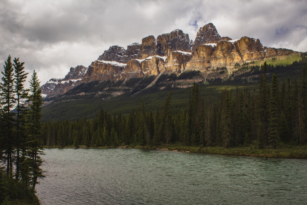 Mountain range photo spot Castle Mountain Lake Agnes Tea House