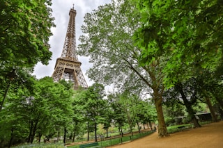 low-angle photo of Eiffel tower during daytime